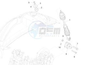 150 Sprint 4T 3V ie (EMEA) drawing Rear suspension - Shock absorber/s