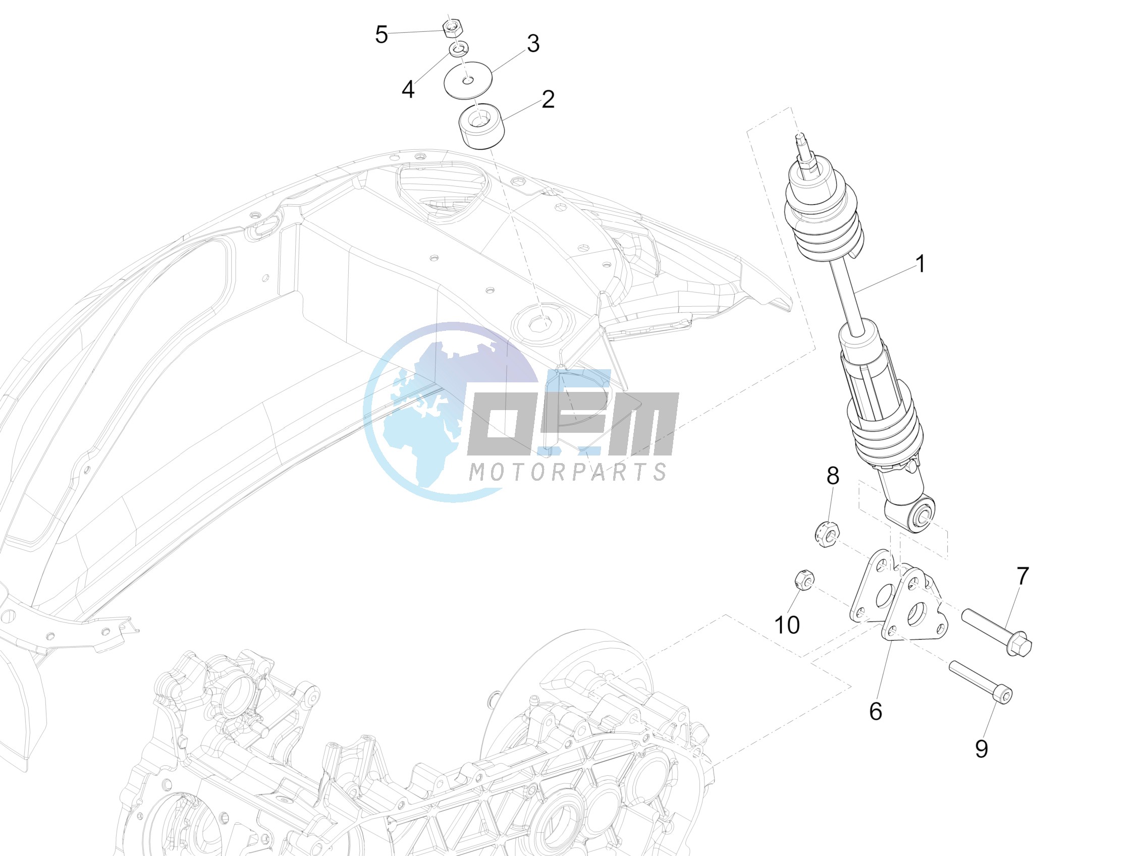 Rear suspension - Shock absorber/s