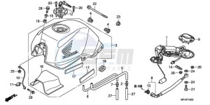 CBF1000A9 France - (F / ABS CMF) drawing FUEL TANK/FUEL PUMP