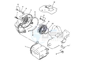 YA ZA JOG Z 50 drawing AIR SHROUD , FAN