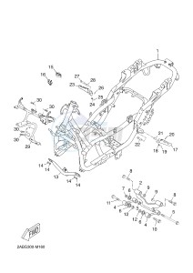 YP125R X-MAX125 X-MAX125 (2ABA 2ABA 2ABA) drawing FRAME