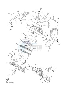 YZ250F (1SM1 1SM2 1SM3 1SM4) drawing INTAKE