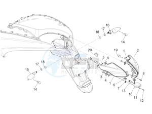 BEVERLY 350 ST 4T 4V ie E4 ABS (NAFTA) drawing Rear headlamps - Turn signal lamps