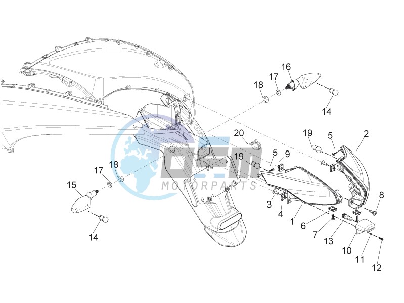 Rear headlamps - Turn signal lamps