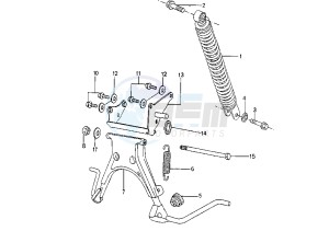 SPEEDFIGHT AQUA - 50 cc drawing REAR SUSPENSION