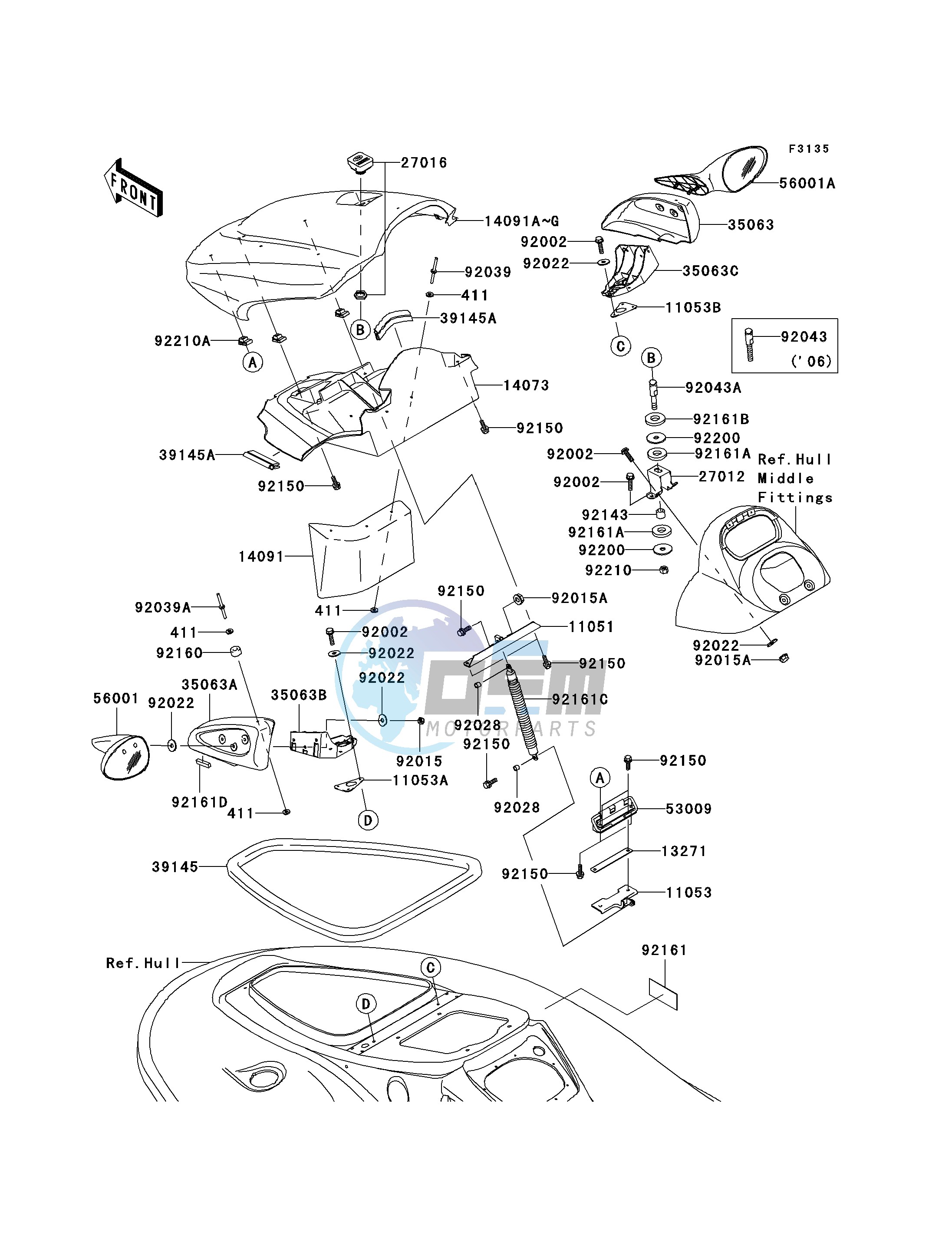 HULL FRONT FITTINGS