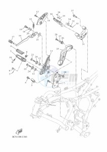 XSR700 MTM690D (BJX1) drawing STAND & FOOTREST 2