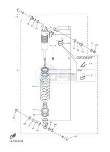 YZ450F (1SL1 1SL2 1SL3 1SL4) drawing REAR SUSPENSION