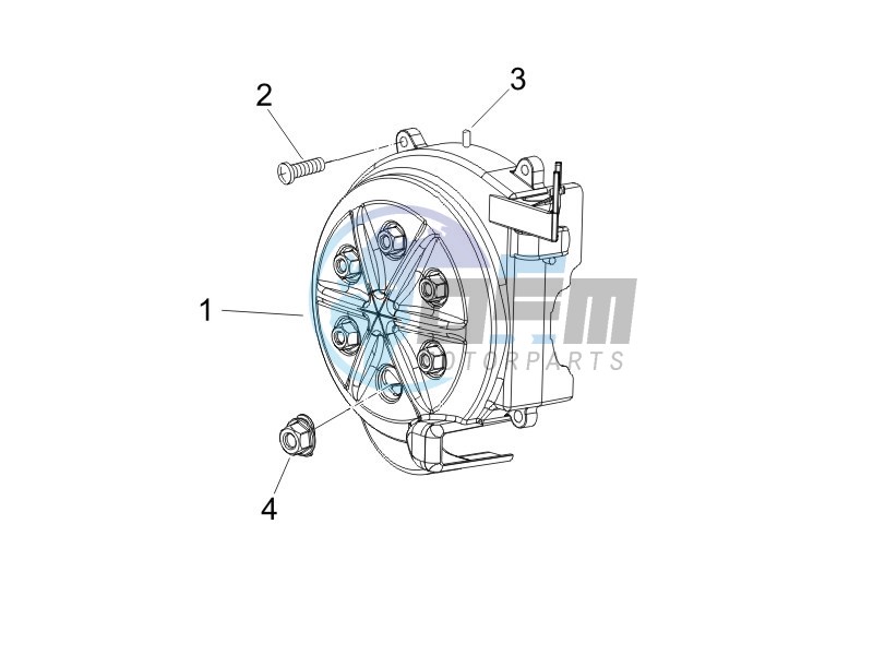 Flywheel magneto cover - Oil filter