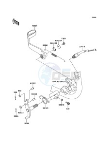 KFX700 KSV700ABF EU drawing Brake Pedal