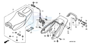 CB1300SA9 SI / ABS BCT MME TWO - (SI / ABS BCT MME TWO) drawing SEAT/REAR COWL