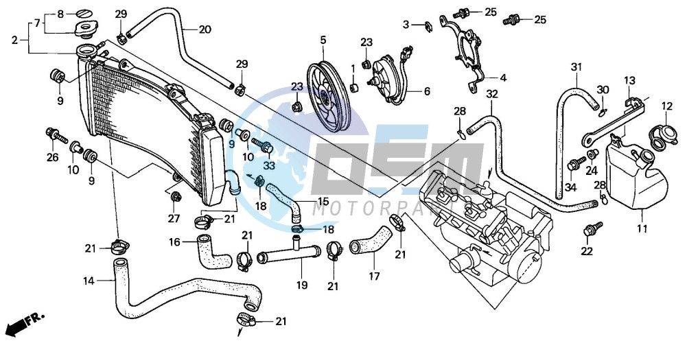 RADIATOR (CBR900RR2,3)