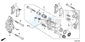 TRX500FA9 Australia - (U) drawing FRONT CALIPER