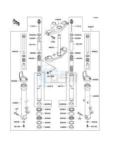 ZZR600 ZX600E6F GB XX (EU ME A(FRICA) drawing Front Fork