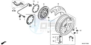 GL1800F GoldWing - GL1800-F 2ED - (2ED) drawing REAR WHEEL