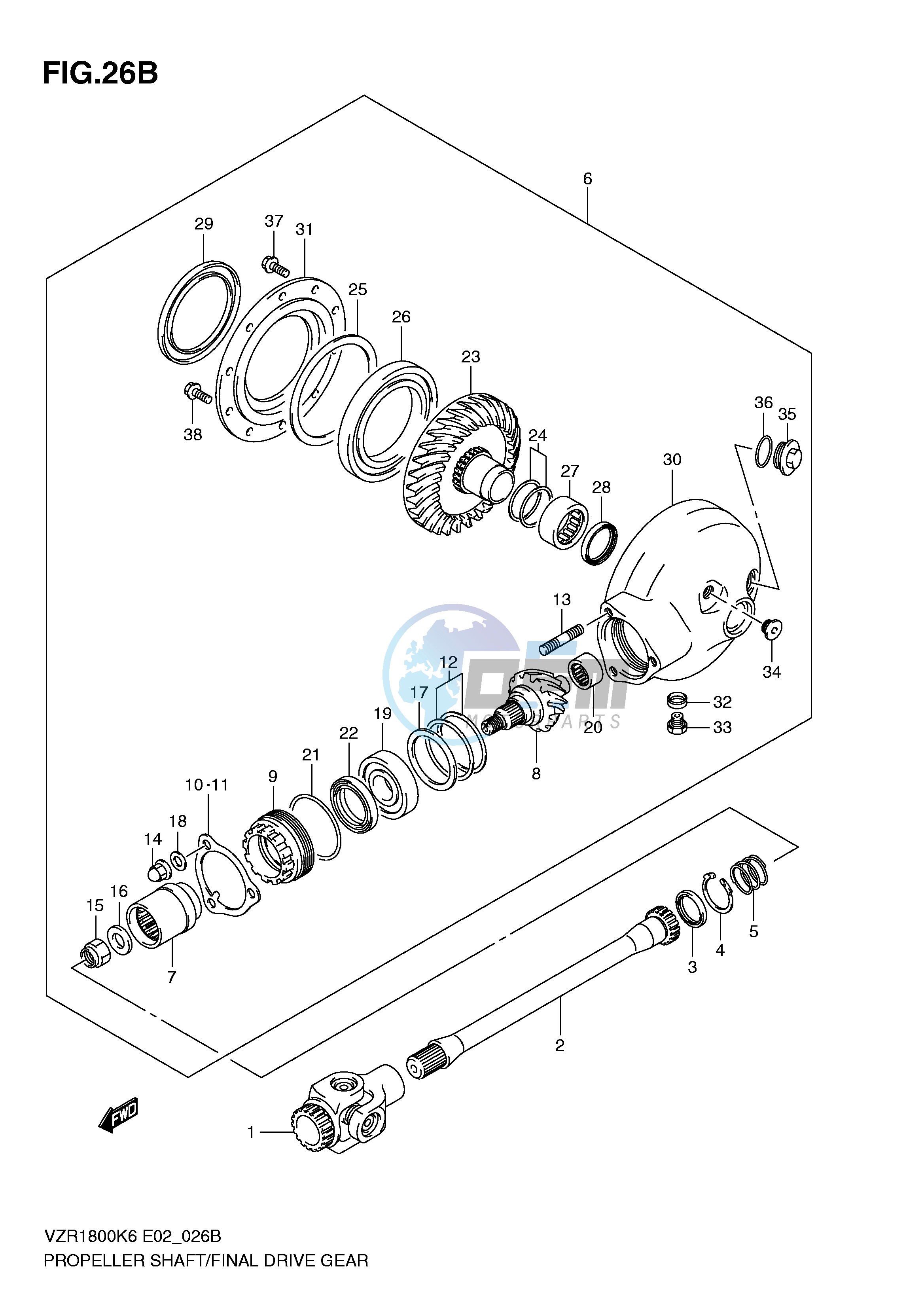 PROPELLER SHAFT FINAL DRIVE GEAR (MODEL L0)