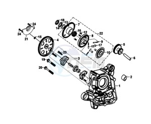 SYMPHONY ST 125 (L8) EU drawing CRANKCASE  RIGHT / OIL PUMP