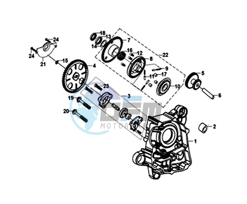 CRANKCASE  RIGHT / OIL PUMP