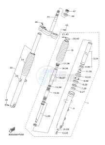 XVS950CR XV950R XV950 R-SPEC (B33A) drawing FRONT FORK