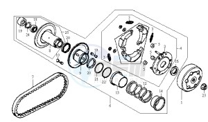 JET 50 KH ENGINE drawing CLUTCH / V-SNAAR