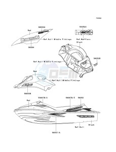 JT 1500 B [ULTRA 250X] (B7F-B8F) B7F drawing DECALS-- RED- --- B7F- -