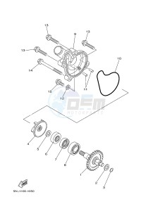 YZ250F (17DH 17DJ 17DK 17DL) drawing WATER PUMP