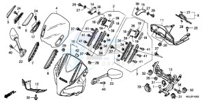 CBF1000FAB drawing UPPER COWL