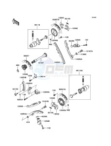 KVF750 4x4 KVF750A6F EU GB drawing Camshaft(s)/Tensioner