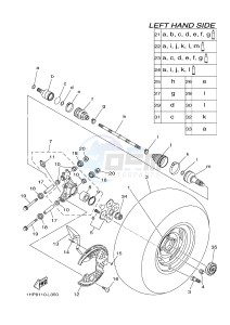 YFM550FWAD YFM5FGPB GRIZZLY 550 EPS (1HSA) drawing REAR WHEEL