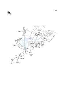 ZX 1200 C [NINJA ZZR 1200] (C1-C4) [NINJA ZZR 1200] drawing BRAKE PEDAL_TORQUE LINK