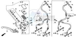 CB1300 CB1300SUPER FOUR drawing FR. BRAKE MASTER CYLINDER (CB1300/F/F1/S)