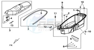 JOYRIDE 125 EVO L6 drawing HELMET BOX