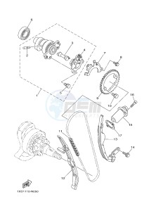 YXM700E YXM700PE YXM700PE (1XP4) drawing CAMSHAFT & CHAIN