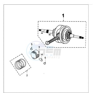 TWEET 50 X drawing CRANKSHAFT AND ZUIGER