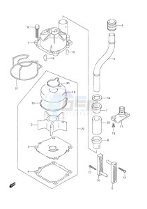 DF 140 drawing Water Pump DF 140T (S/N 682149 & Newer) DF 140Z (S/N 680234 & Newer)