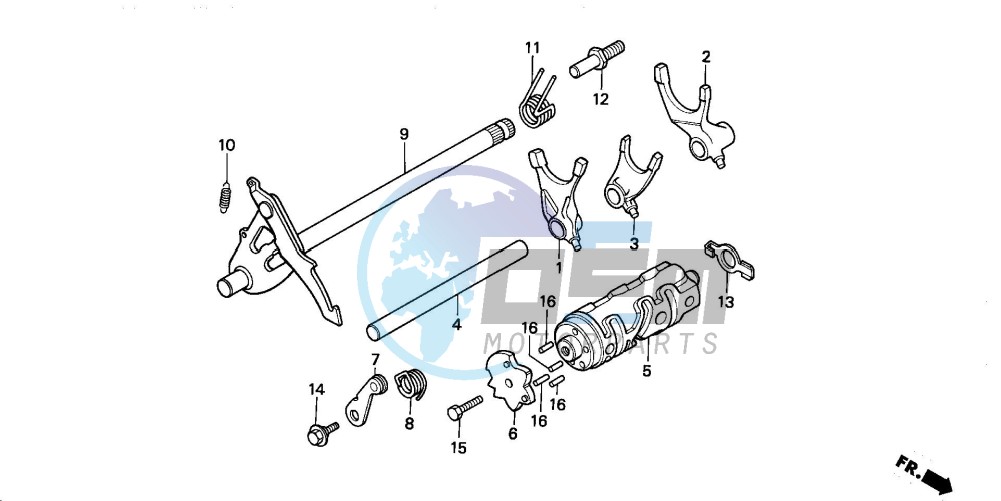 SHIFT DRUM/SHIFT FORK