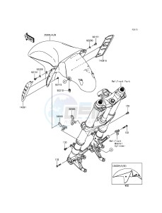 ZZR1400 ABS ZX1400FFFA FR GB XX (EU ME A(FRICA) drawing Front Fender(s)