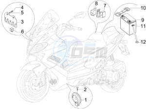 SR 300 Max drawing Remote control switches - Battery - Horn