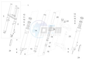 V9 Bobber 850 (USA) drawing Front fork Kaifa