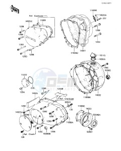 KZ 1300 A (A4) drawing ENGINE COVERS