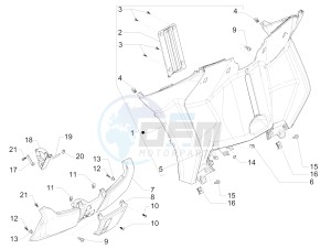 MP3 350 MAXI SPORT E4 ABS (EMEA) drawing Front glove-box - Knee-guard panel