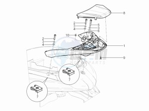 Beverly 300 RST 4T 4V ie E3 drawing Rear luggage rack