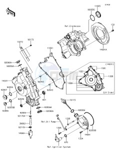 BRUTE FORCE 750 4x4i EPS KVF750GHF EU drawing Engine Cover(s)