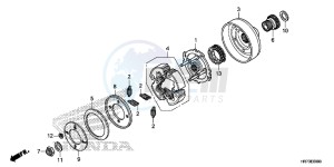 TRX420FA5F TRX420F Europe Direct - (ED) drawing STARTING CLUTCH