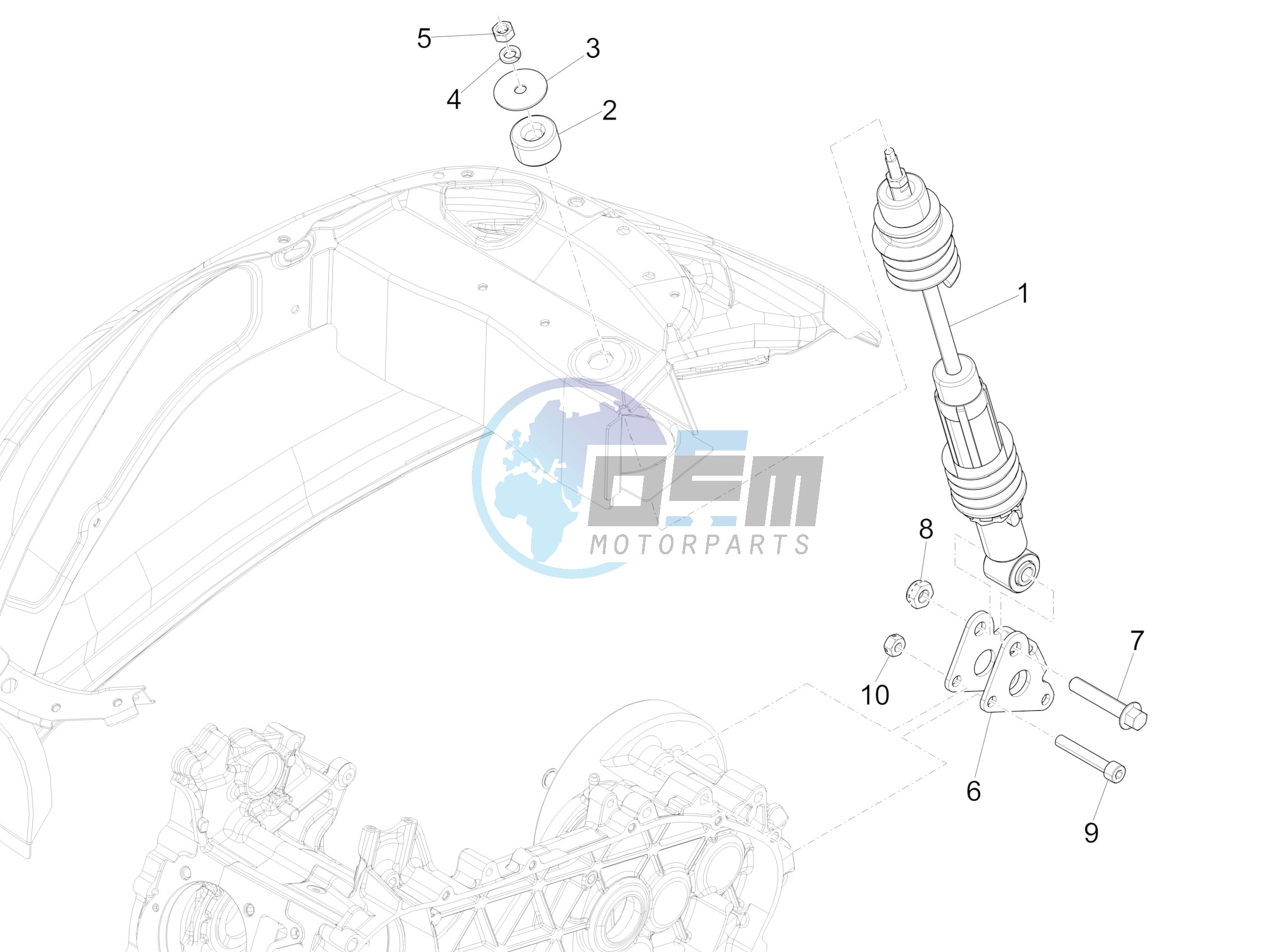 Rear suspension - Shock absorber/s