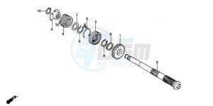 Z50J drawing KICK STARTER SPINDLE (Z50JM/JN/JP/JT)