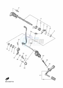 NIKEN MXT850 (BD5B) drawing SHIFT SHAFT