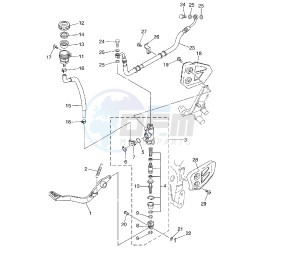 XT X 660 drawing REAR MASTER CYLINDER