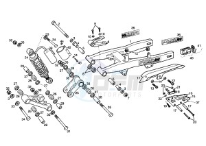 SENDA R DRD E1 E1R - 50 cc drawing REAR ARM