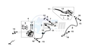 HD 2 125 drawing BRAKE CALIPER FRONT / BRAKE LEVER CPL.